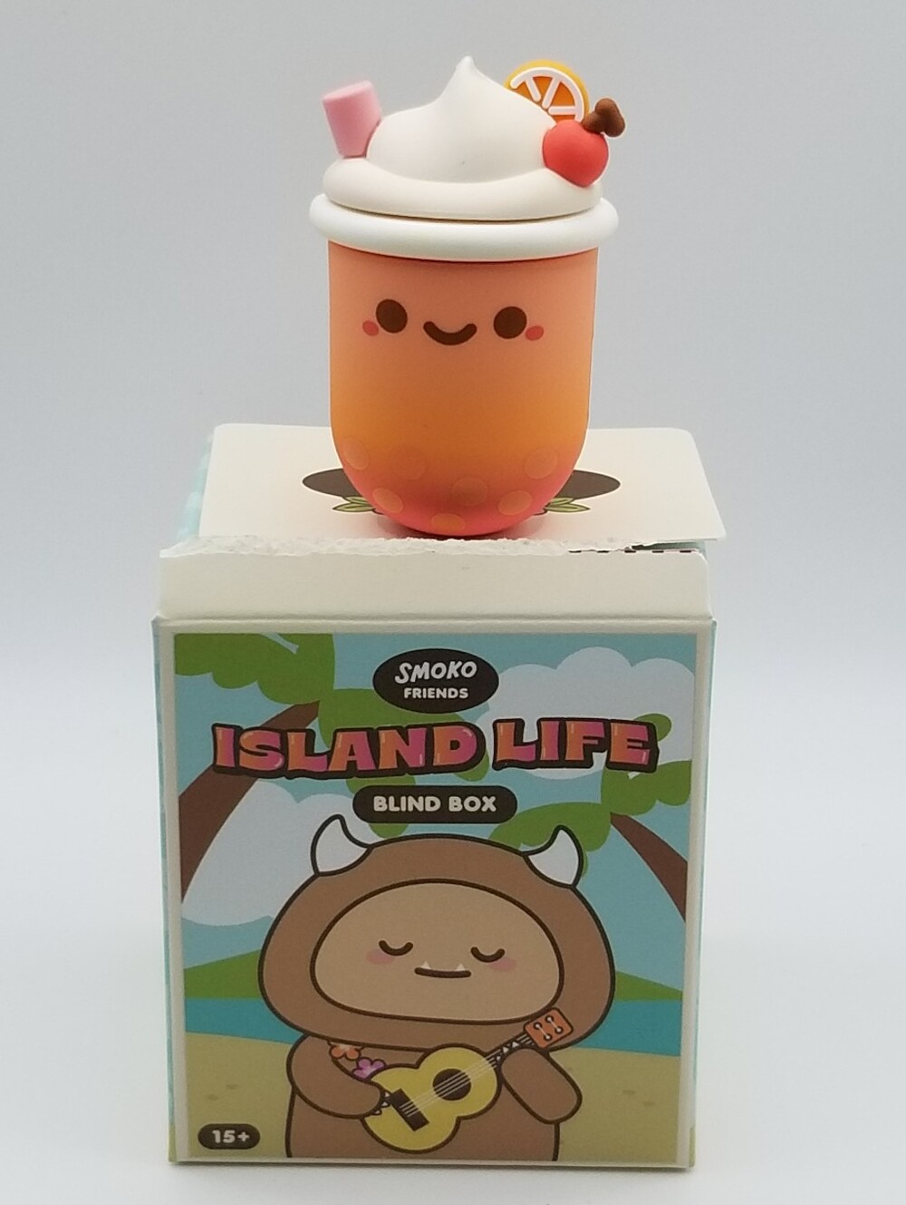 Opened box Smoko Tayto Island Life Blind Box Series: Pearl Boba Colada Figure